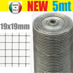 5mt-ROTOLO RETE METALLICA-MINI ZINCATA-MAGLIA:mm19X19 -FILO:mm1,4 - H 100 cm