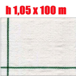 .Telo per Pacciamatura  Bianco Quadrettato Tessuto Polipropilene Antistrappo - mt 100 x 1,05  H