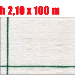 .Telo per Pacciamatura  Bianco Quadrettato Tessuto Polipropilene Antistrappo - mt 100 x 2,10  H