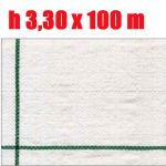 .Telo per Pacciamatura  Bianco Quadrettato Tessuto Polipropilene Antistrappo - mt 100 x 3,30  H