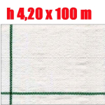 .Telo per Pacciamatura  Bianco Quadrettato Tessuto Polipropilene Antistrappo - mt 100 x 4,20  H