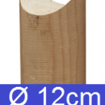 Pali in Legno di Pino Nordico Torniti Impregnati con  Sella- Trattati Classe III - Diametro: 12cm - H150cm