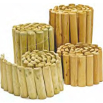 Bordura in Rotolo per Aiuole Giardino in Legno di Pino Nordico - Diametro: 5 cm - H40cm - L250cm