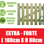 Cancelletto in Legno di Pino con Doghe per Steccato - Dimensioni: L 100cm x H 80cm