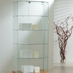 Vetrina Trapezoidale Cristalli Temperati 80x60/40xh180 cm Made in Italy