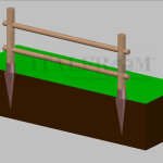 Staccionata Steccato in Legno in Pino con 2 Fori(Misure: L 200cm x H 100cm)  Modulo Iniziale