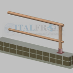 Staccionata Steccato in Legno di Pino con Sella e Foro (Misure:L 200cm x H 100cm) Modulo Continuativo