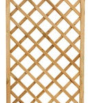 Pannello Grigliato Diagonale in Legno di Pino Impregnato per Giardino - cm 60x180h