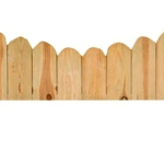 Bordura Steccato ad Arco Inverso all'Inglese per Aiuole Giardino in Legno di Pino - cm 110 X30/50h