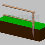 Staccionata Steccato in Legno di Pino con Sella e  Foro(Misure: L 200cm x H 100cm)  Modulo Continuativo