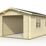 Garage in Legno d' Abete Nordico(44mm) - cm 380X570cm - ITALFROM19