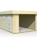 Garage in Legno d' Abete Nordico(44mm) - cm 380x570 cm - ITALFROM29