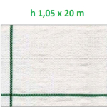 Telo per Pacciamatura  Bianco Quadrettato Tessuto Polipropilene Antistrappo - mt 20 x 1,05  H