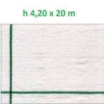 Telo per Pacciamatura  Bianco Quadrettato Tessuto Polipropilene Antistrappo - mt 20 x 4,20  H