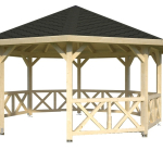 Gazebo da Giardino in Legno Lamellare d'Abete Nordico - cm 465(diametro) - Italfromgiard3
