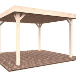 Gazebo da Giardino in Legno Lamellare d'Abete Nordico - cm 350X350cm - Italfromgiard4