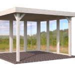 Gazebo da Giardino in Legno Lamellare d'Abete Nordico - cm 350X350cm - Italfromgiard6