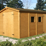 .Casetta da Giardino in Legno d' Abete Nordico(16mm) - 273x370 cm - 10,0 m² - Pavimento Incluso -ITALFROM40