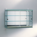 VETRINA-BACHECA L78xP25xH55 cm CRISTALLI TEMPERATI ANTE SCORREVOLI art OF200F