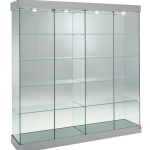 Vetrina Alta con Luci L182xP46xH188 cm Cristalli Temperato OF161C3