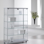 Vetrina in Cristallo Temperato con  Ripiani Regolabili in Altezza  dimensioni(93X39X h141) Serie Alldes  Made in Italy