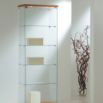 Vetrina Cristalli Temperati con Faretti 60x40x181cm LL OF618L Made in Italy