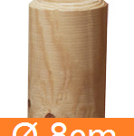 Pali in Legno di Pino Nordico Senza Punta Torniti Impregnati per Bordura- Trattati Classe III - Diametro: 8cm - H50cm