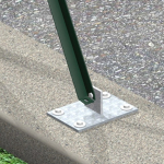 Supporto Zincato per Fissaggio a Terra Saetta a L  (25x25x3)