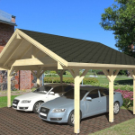 Tettoia - Carport in Legno Lamellare d' Abete Nordico - cm 555x372 cm - ITALFROM51