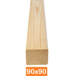 Morali Impregnati in Legno di Pino Nordico Impregnate- Trattati Classe III - 90x90 - H300cm