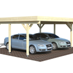 Tettoia - Carport in Legno Lamellare d' Abete Nordico - cm 600x512 cm - ITALFROM54