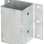 Staffa Supporto Zincato a Tassellare per Palo in Legno 91 x 91 mm