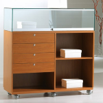 Banco con 4 Cassetti Vano a Giorno Bacheca LL 119x40xh120 cm  OF12120B