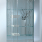 Vetrina Semiovale in Cristallo Temperato (112 x 38 x h 190 cm)