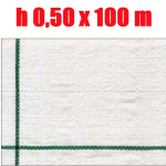 .Telo per Pacciamatura  Bianco Quadrettato Tessuto Polipropilene Antistrappo - mt 100 x 0,50  H