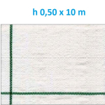 Telo per Pacciamatura  Bianco Quadrettato Tessuto Polipropilene Antistrappo - mt 10 x 0,50  H