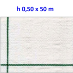 Telo per Pacciamatura  Bianco Quadrettato Tessuto Polipropilene Antistrappo - mt 50 x 0,50  H