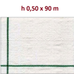Telo per Pacciamatura  Bianco Quadrettato Tessuto Polipropilene Antistrappo - mt 90 x 0,50  H