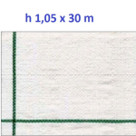 Telo per Pacciamatura  Bianco Quadrettato Tessuto Polipropilene Antistrappo - mt 30 x 1,05  H