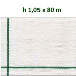 Telo per Pacciamatura  Bianco Quadrettato Tessuto Polipropilene Antistrappo - mt 80 x 1,05  H