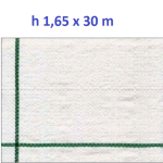 Telo per Pacciamatura  Bianco Quadrettato Tessuto Polipropilene Antistrappo - mt 30 x 1,65  H