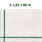 Telo per Pacciamatura  Bianco Quadrettato Tessuto Polipropilene Antistrappo - mt 80 x 1,65  H