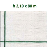 Telo per Pacciamatura  Bianco Quadrettato Tessuto Polipropilene Antistrappo - mt 80 x 2,10  H