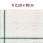 Telo per Pacciamatura  Bianco Quadrettato Tessuto Polipropilene Antistrappo - mt 90 x 2,10  H