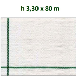 Telo per Pacciamatura  Bianco Quadrettato Tessuto Polipropilene Antistrappo - mt 80 x 3,30  H