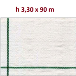 Telo per Pacciamatura  Bianco Quadrettato Tessuto Polipropilene Antistrappo - mt 90 x 3,30  H