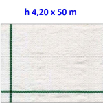 Telo per Pacciamatura  Bianco Quadrettato Tessuto Polipropilene Antistrappo - mt 50 x 4,20  H