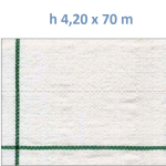 Telo per Pacciamatura  Bianco Quadrettato Tessuto Polipropilene Antistrappo - mt 70 x 4,20  H
