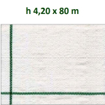 Telo per Pacciamatura  Bianco Quadrettato Tessuto Polipropilene Antistrappo - mt 80 x 4,20  H