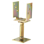 STAFFA AD U REGOLABILE GALVANIZZATA GIALLA PER  PALO IN LEGNO